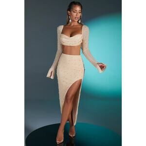 Oh Polly | Dresses | Ohpolly Nevali Bandeau Ruffle Detail Maxi Dress In  Brown | Poshmark